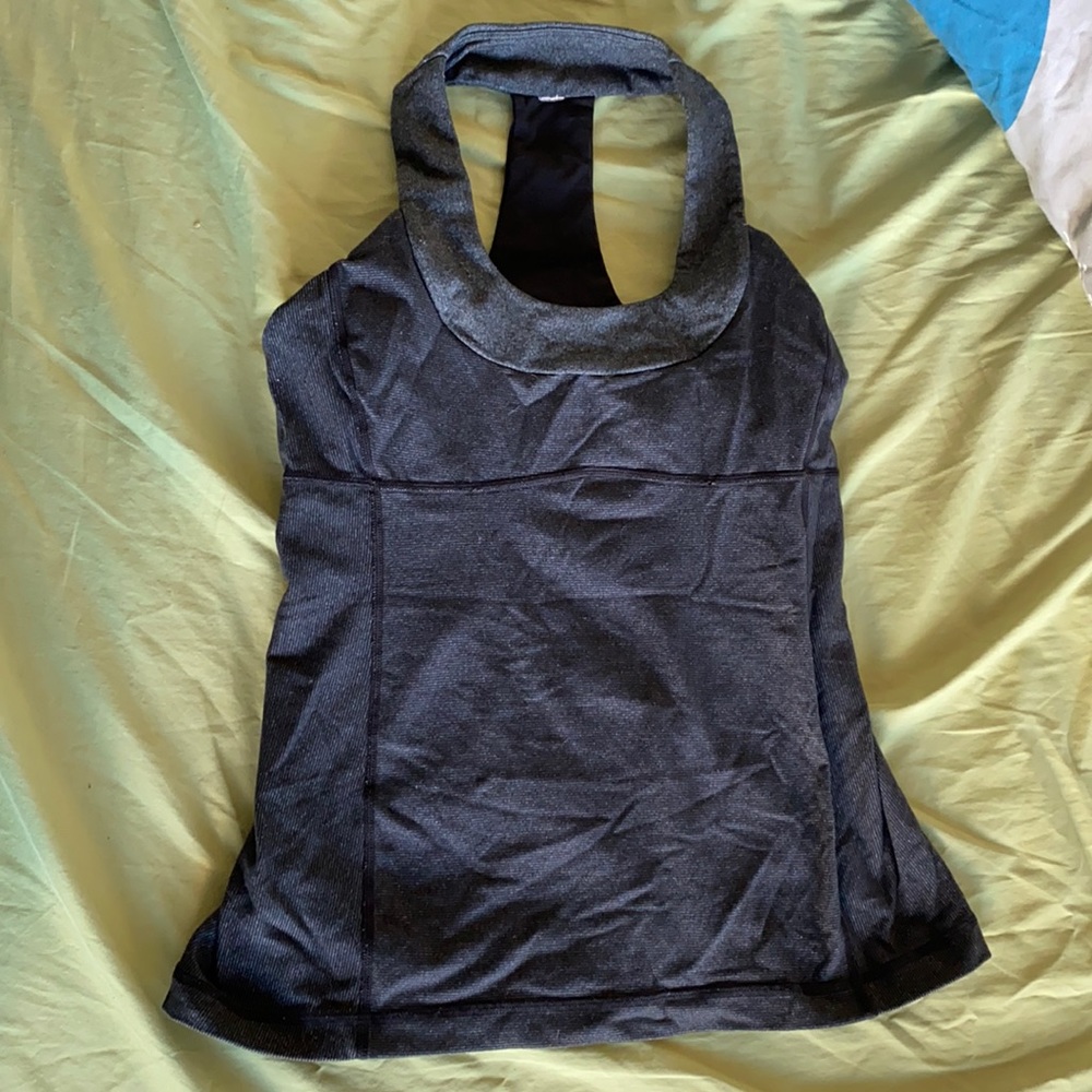Grey lululemon workout top